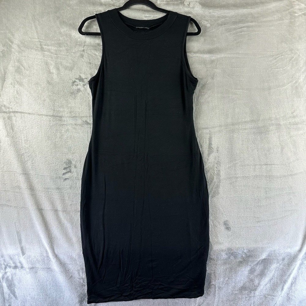 Soprano Sheath Dress Women's L Black Lined Bodycon